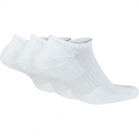 Nike Unisex Sportsocken Everyday Cushion No-Show 3PR SX7673-100 38-42 White/Black | 38-42