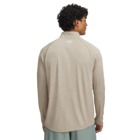 Under Armour Herren Langarmshirt Tech Textured 1/2 Zip 1382797-299 L City Khaki | L