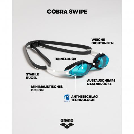 Arena Schwimmbrille Cobra Swipe 004195-400 Lightblue-Blue | One size