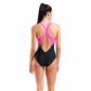 Arena Damen Badeanzug W Lit Logo Swimsuit V Back 010689 