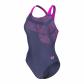 Arena Damen Badeanzug KIKKO SWIMSUIT SWIM PRO BACK 010807-790 44 Navy-Very Fuchsia | 44