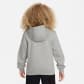 Nike Kinder Sweatjacke Big Kids FZ Hoodie FD2990-063 137-147 DK Grey Heather/White | 137-147