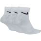 Nike Unisex Sportsocken Everyday Lightweight Ankle 3PR SX7677-100 38-42 White/Black | 38-42