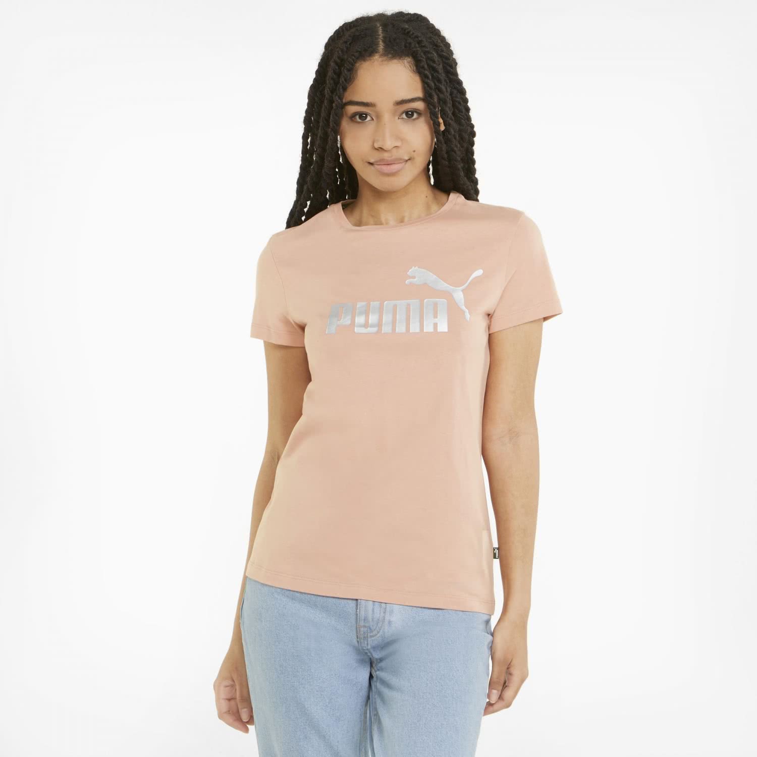 Metallic eBay 848303 | Damen Tee Puma Logo T-Shirt ESS+
