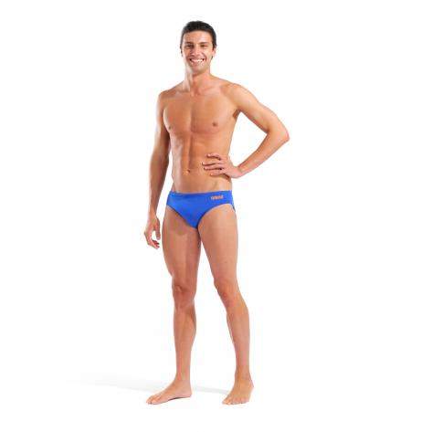 Arena Herren Badehose MENS SWIM BRIEFS SOLID 004773-803 7 Neon Blue-Team Orange | 7