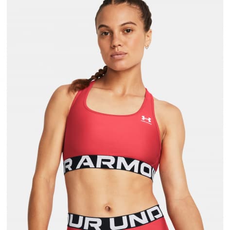 Under Armour Damen Sport BH UA HG Authentics Mid Branded 1383544-814 S Red Solstice | S