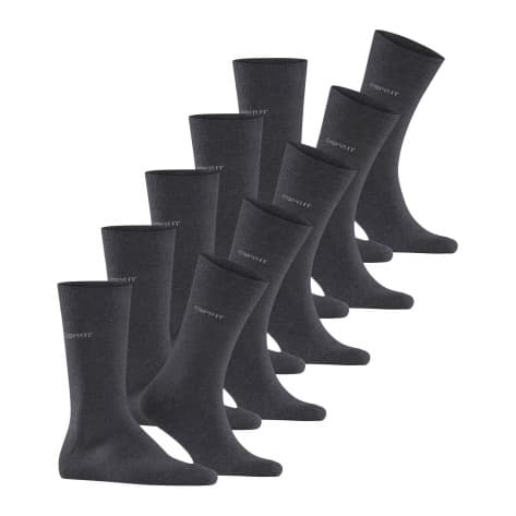 Esprit Herren Socken Uni SO 5P 17982-3080 40-46 Anthra. Mel | 40-46