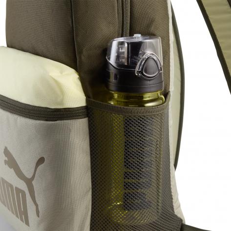 Puma PHASE COLOR BLOCK Backpack 091175-05 Dark Olive-Lux Army-Colorblock | One size