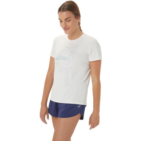 Asics Damen Shirt Nagino Graphic Run SS 2012C752-100 S Cream | S