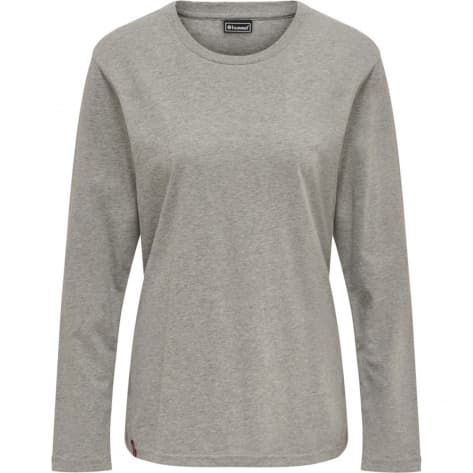 Hummel Damen Langarm Shirt hmlRED BASIC T-SHIRT L/S WOMAN 215127-2006 S Grey Melange | S