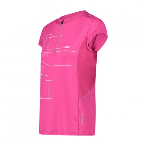 CMP Damen Radsportshirt WOMAN T-SHIRT HALF ZIP 31C7836-H820 34 Geraneo | 34