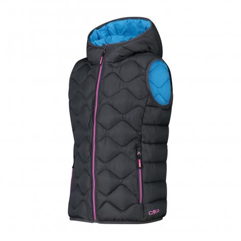 CMP Mädchen Weste KID G VEST FIX HOOD 32Z1125-U911 98 Titanio | 98