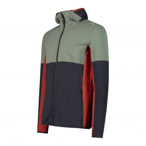 CMP Herren Fleecejacke MAN JACKET FIX HOOD 34L7647-55UR 56 Antracite-Salvia | 56