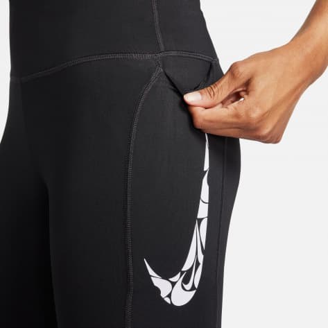 Nike Damen Tight Swoosh Fast Women s Mid-R FN3268-010 S Black/White | S