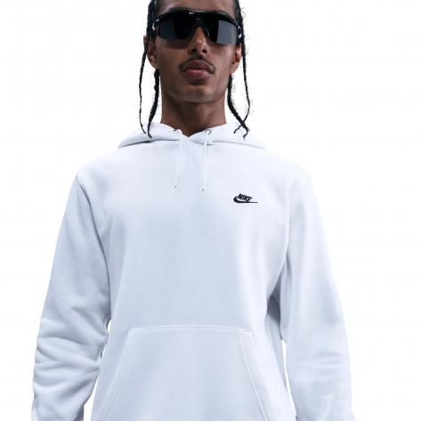 Nike Herren Kapuzenpullover Club BB PO Hoodie FN3859-100 M White/White/Black | M