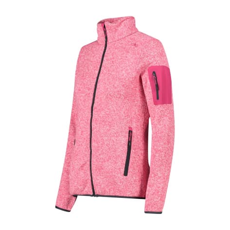 CMP Damen Jacke Knitted Melange Fleece Jacket 3H14746-10CM 48 Fucsia-Bianco-Titanio | 48