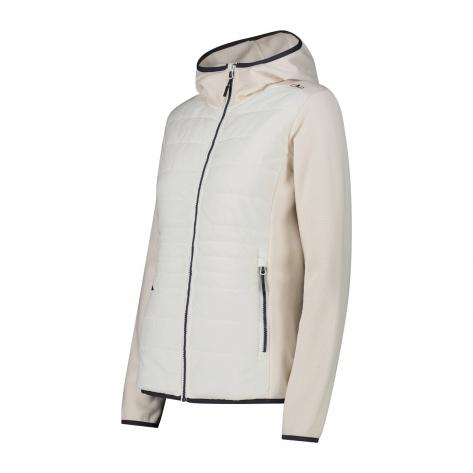 CMP Damen Fleecejacke Woman Jacket Hybrid Fix Hood 35H1626-A143 44 B. Co Gesso | 44