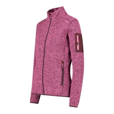 CMP Damen Jacke Fleecejacke Knit-Tech Meliert 3H14746-22CN 34 Pink Fluo-Plum | 34