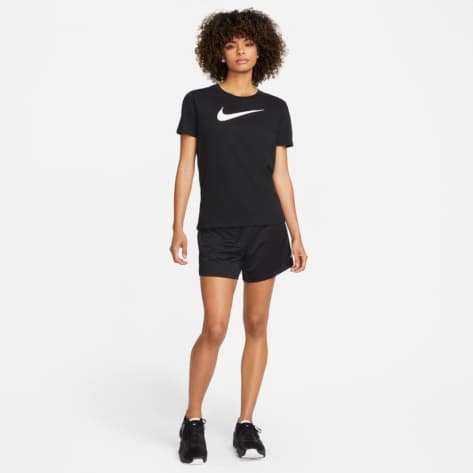 Nike Damen T-Shirt Dri-FIT Tee Swoosh FD2884-010 M Black/White | M