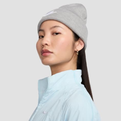 Nike Unisex Mütze Peak Futura Beanie HF0186-063 Dk Grey Heather/White | One size