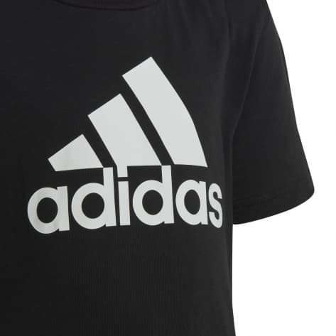 adidas Kinder T-Shirt Essentials Logo Tee HR5903 104 Black/White | 104