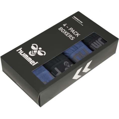 Hummel Herren Boxershorts hmlMARSTON 4-PACK BOXERS 215796-2136 S Black/Insignia Blue | S