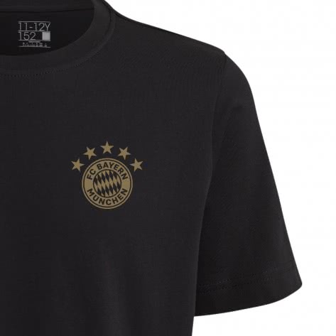 adidas Kinder FC Bayern München T-Shirt FCB M10 Champions Tee II8459 128 Black | 128