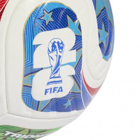 adidas Fussball WM 2026 Trionda Pro Ball JD8021 5 White/Solar Blue/Hi-Res Red/Lime | 5