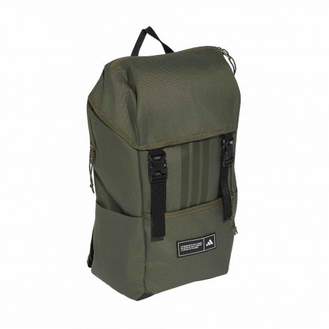 adidas Rucksack 3 Stripes Flap Backpack KG9573 Olive Strata/Black | One size