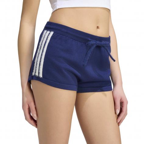 adidas Damen Short Knit Short KW2587 L Dark Blue/White | L