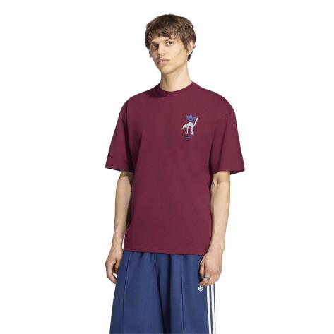 adidas Herren T-Shirt Snowball GFX Tee LG5065 XS Maroon | XS
