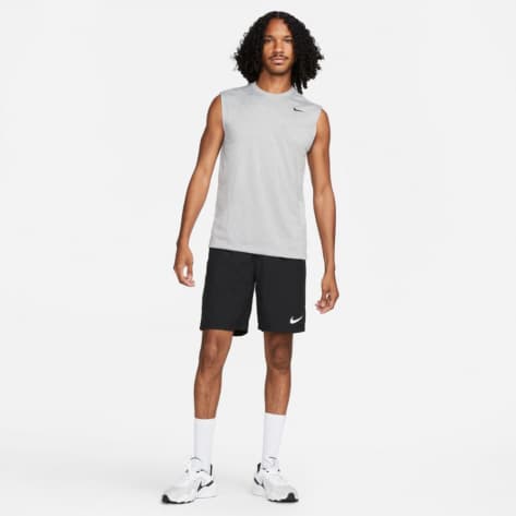 Nike Herren Dri-FIT Fitness T-Shirt DX0991-063 L Tumbled Grey/Flt Silver/Htr/Blck | L