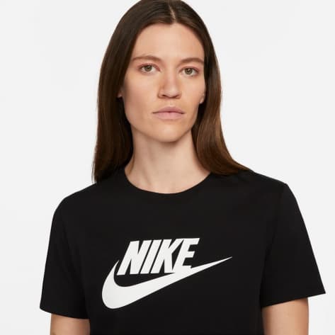 Nike Damen T-Shirt Sportswear Club Essentials DX7906-010 XS Black/White | XS