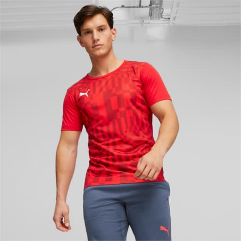 Puma Herren T-Shirt individualRISE Graphic Jersey 658614-01 L Puma Red-Puma Black | L
