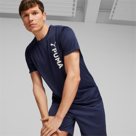 Puma Herren T-Shirt Fit Poly Logo Tee 523843 