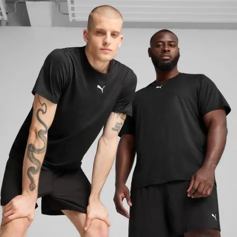 Puma Herren T-Shirt M TAD ESSENTIALS HEATHER CAT Tee (CF small cat) 525920 