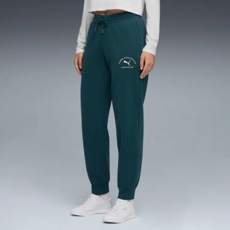 Puma Damen Trainingshose CLASS Comfort Sweatpants Fleece 688136-75 S Green Terrain | S