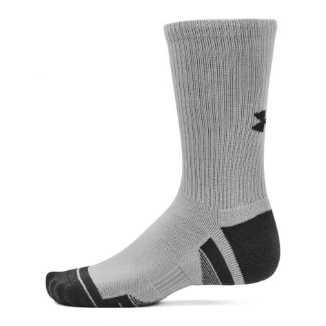 Under Armour Unisex Socken UA Performance Tech 3pk Crew 1379512-011 42-46 Mod Gray | 42-46