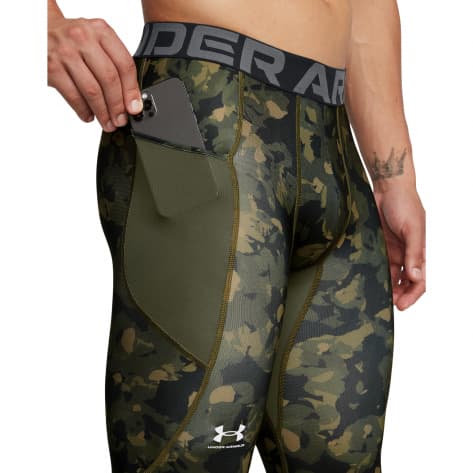 Under Armour Herren Tight HG Armour Prtd 1386938-390 S Marine OD Green | S