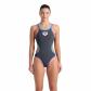 Arena Damen Badeanzug W ARENA ONE DOUBLE CROSS BACK 004732-598 40 Asphalt-Purple-Turquoise | 40