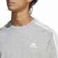 adidas Herren T-Shirt Essentials Single Jersey 3-Streifen IC9337 M Medium Grey Heather/White | M