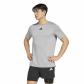 adidas Herren T-Shirt M SS Pregame A JX4455 XL Medium Grey Heather/Black | XL
