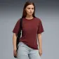 Puma Damen T-Shirt ESS ELEVATED Relaxed Wash Tee 688102-96 L Ruby Shimmer | L
