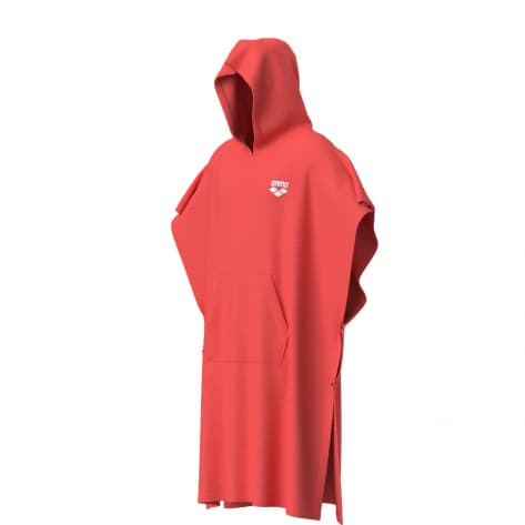 Arena Unisex Bademantel COTTON PONCHO 009651-300 S-M Calypso Coral-White | S-M