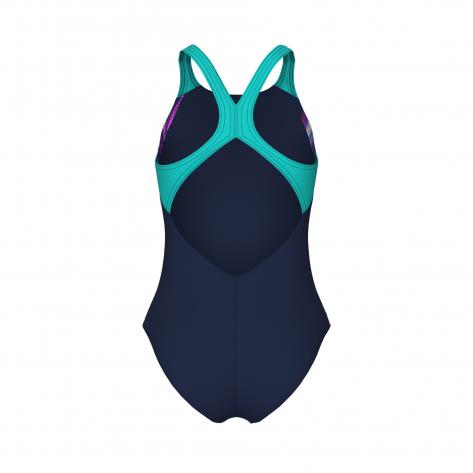 Arena Mädchen Badeanzug Lit Logo Swimsuit V Back 010690 