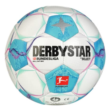 Derbystar Mini-Fussball Bundesliga Brillant Mini v24 24/25 4307000024 Weiß/Blau/Pink | 47 cm