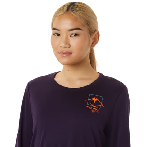 Asics Damen Laufshirt Fujitrail Logo LS Top 2012C710-500 S Night Shade | S