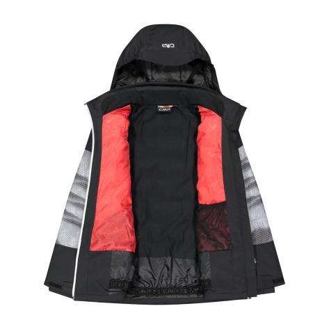 CMP Kinder Winterjacke KID JACKET SNAPS HOOD 31W0624-U901 128 Nero | 128