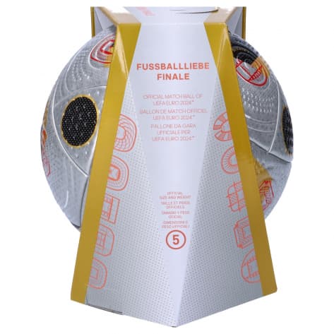 adidas Fussball EURO24 PRO F Fussballliebe IS7436 5 Silver Met./Gold Met./Black/Solar Red | 5