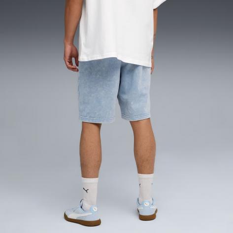 Puma Herren Short ESS Elevated Relaxed Wash Shorts 9 TR 688052-34 L Cool Blue | L